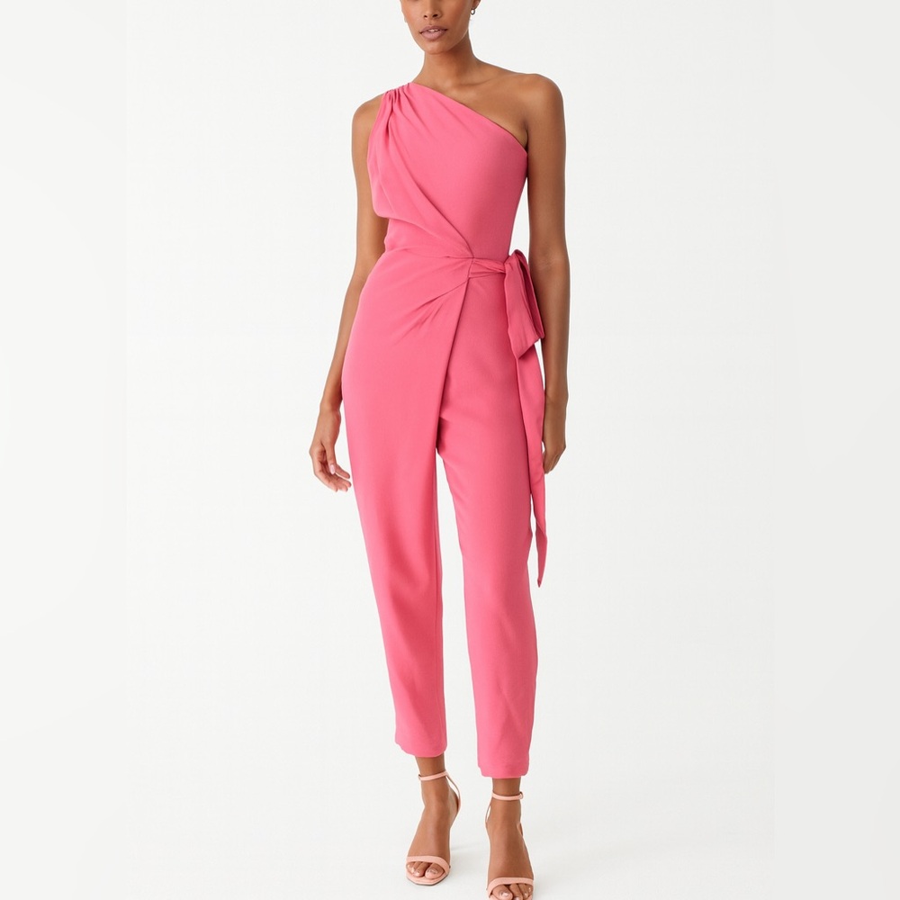 Diane Von Furstenberg Spina Jumpsuit One Shoulder Silk